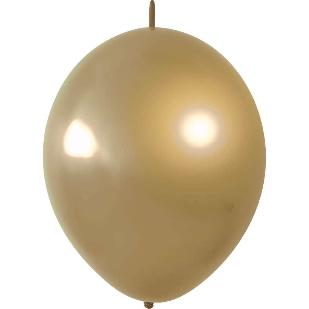 12" Metallic Gold Linking (50pcs) Luma Balloons
