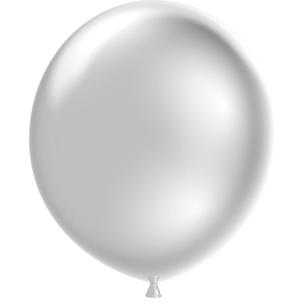 24" Lux Silver (5pcs) Luma Balloons