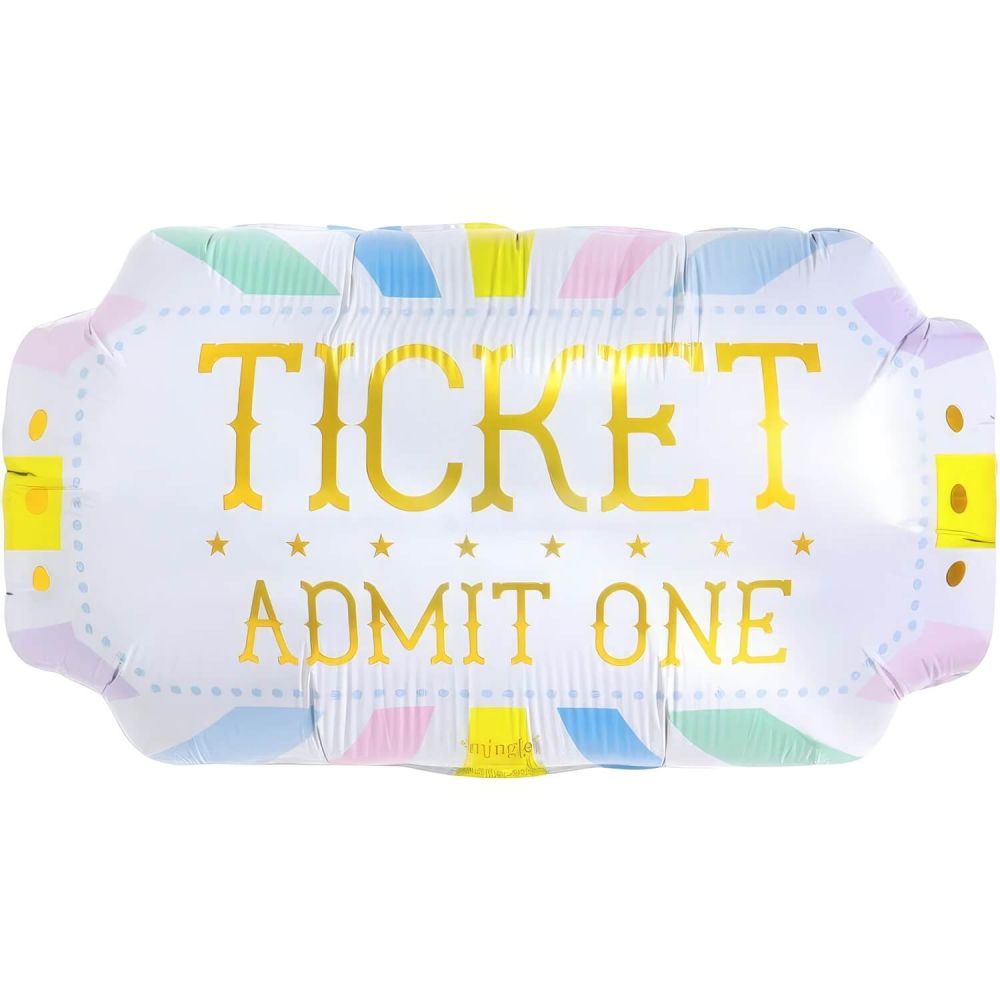 24" Pastel Ticket Admit One Balloon