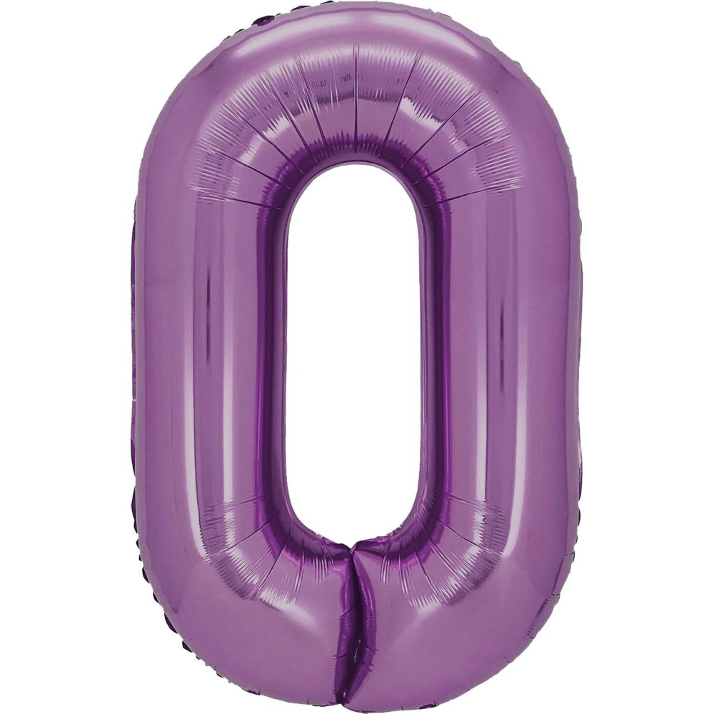 34" Lilac Number 0 Balloon