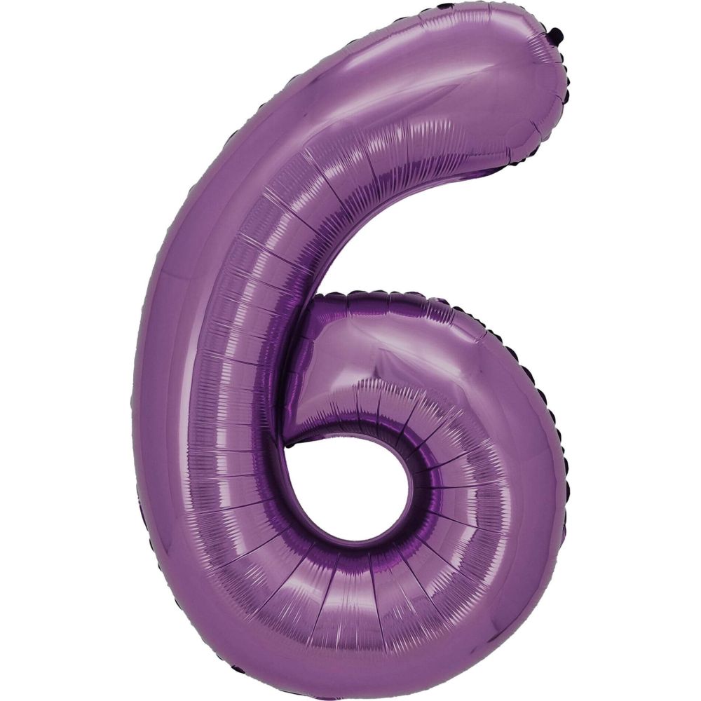 34" Lilac Number 6 Balloon