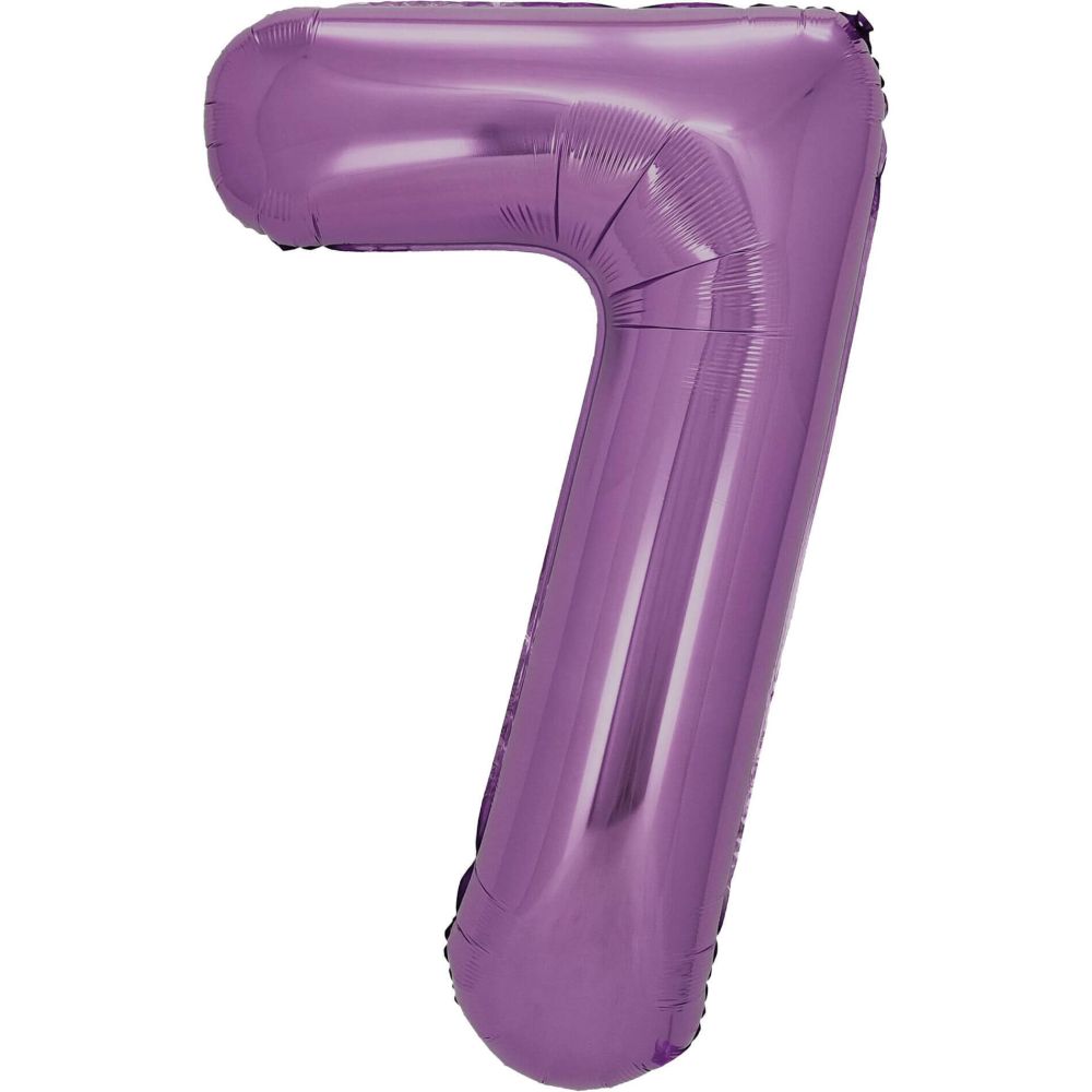 34" Lilac Number 7 Balloon