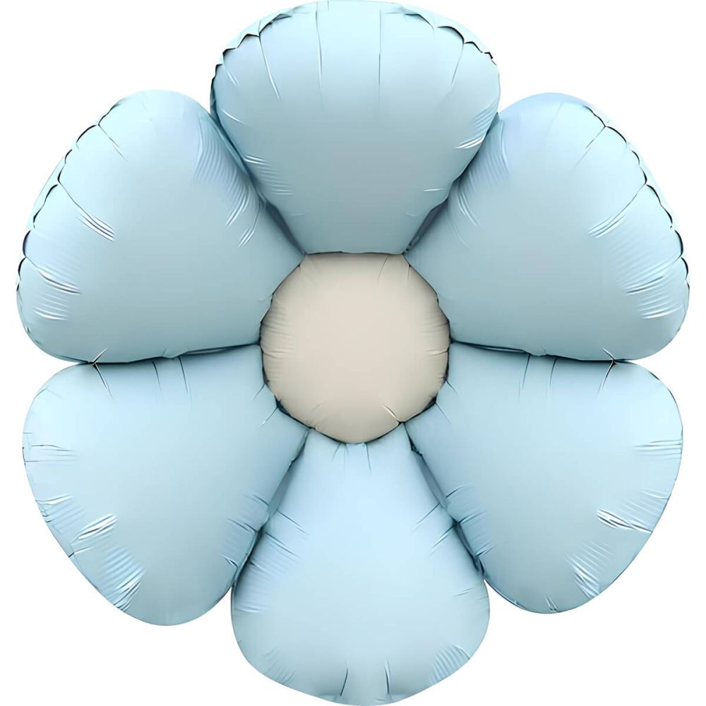 18" Matte Blue Daisy Balloon