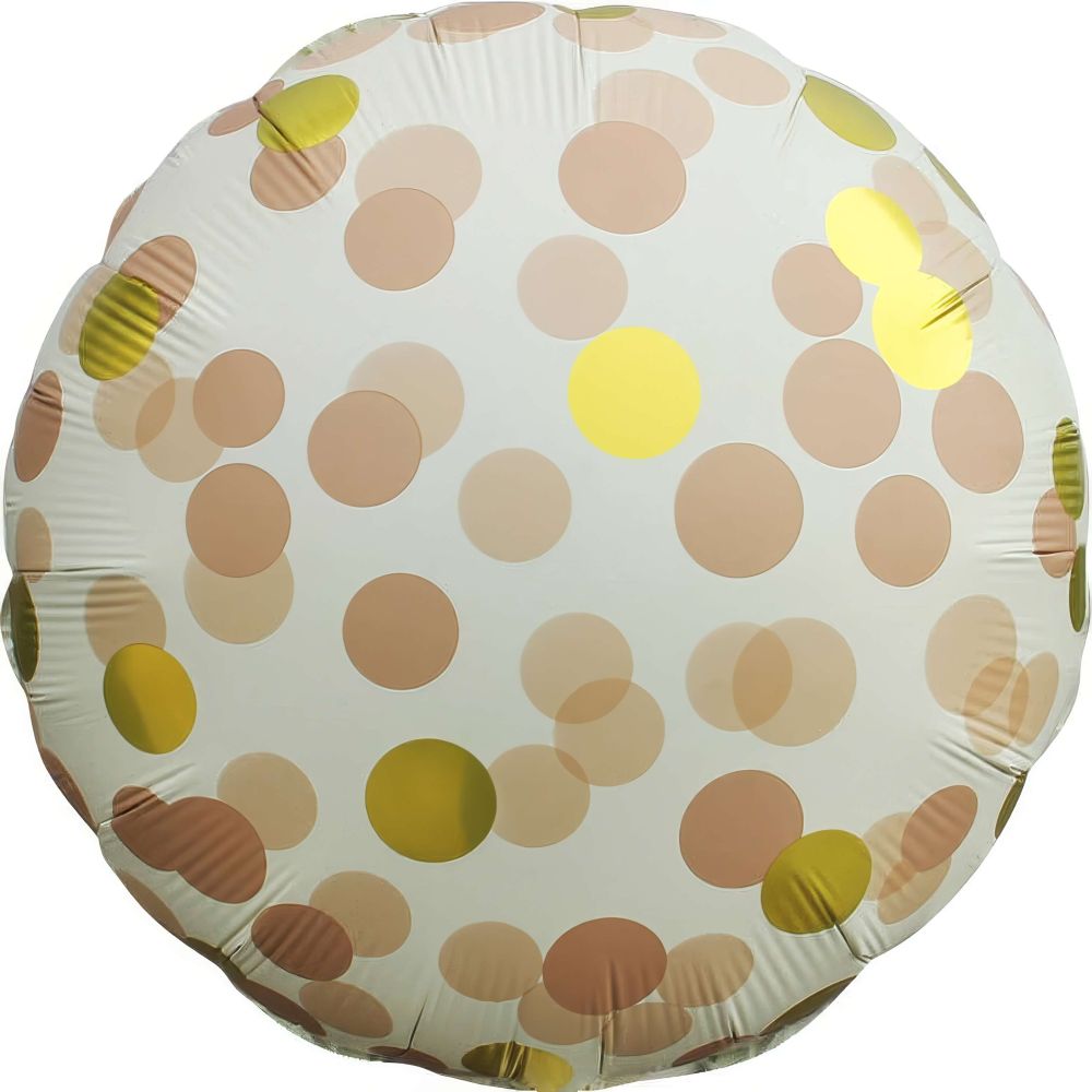 18" Matte Latte Polka Dots Balloon