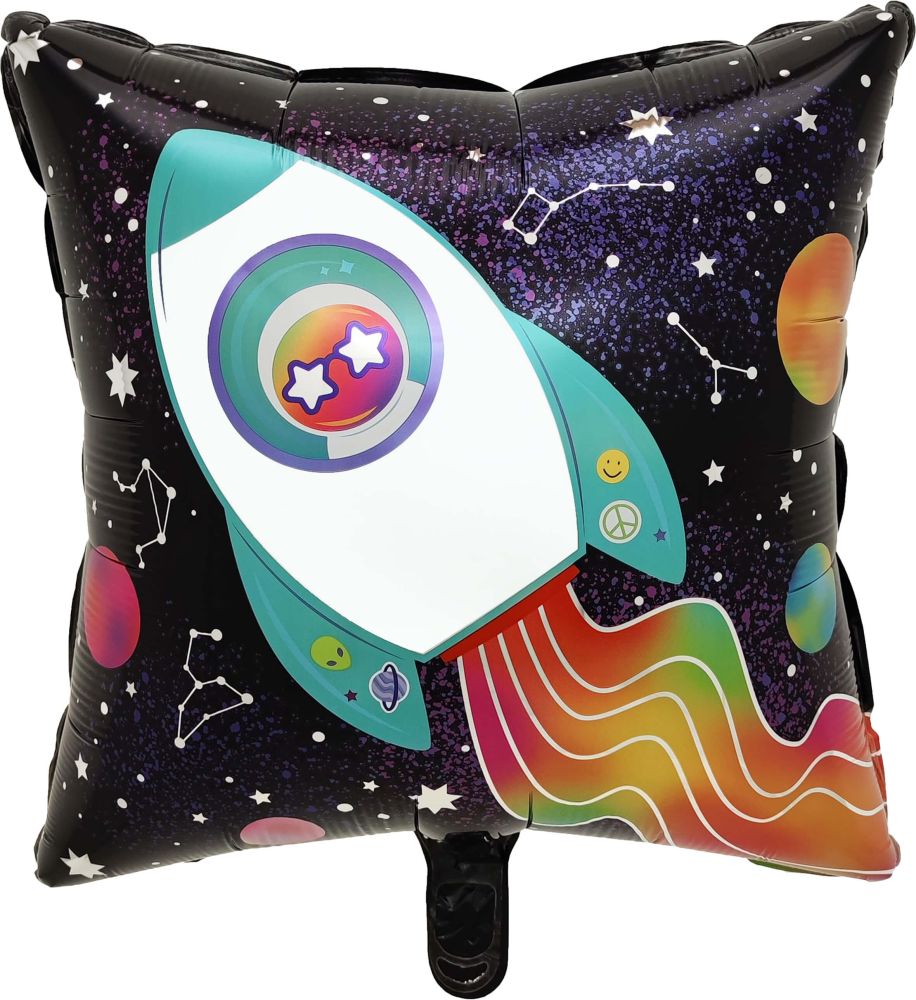 18" Rocket Ship and Astronaut in Space Balloon