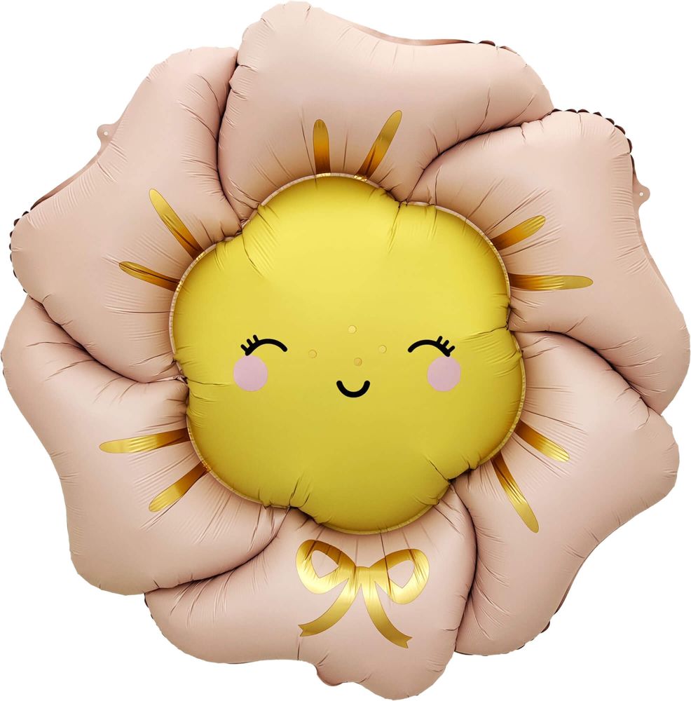 40" Blush Pink Flower Face Balloon
