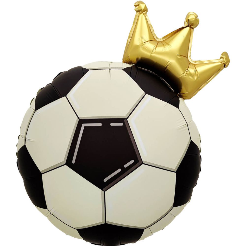 20" Soccer Ball with Golden Crown Balloon