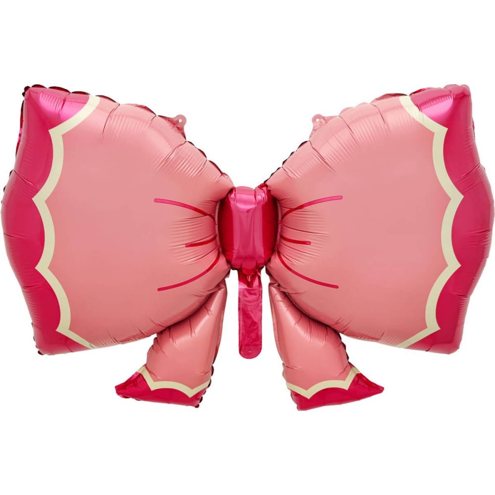 35" Matte Pink and Fuchsia Bow Balloon