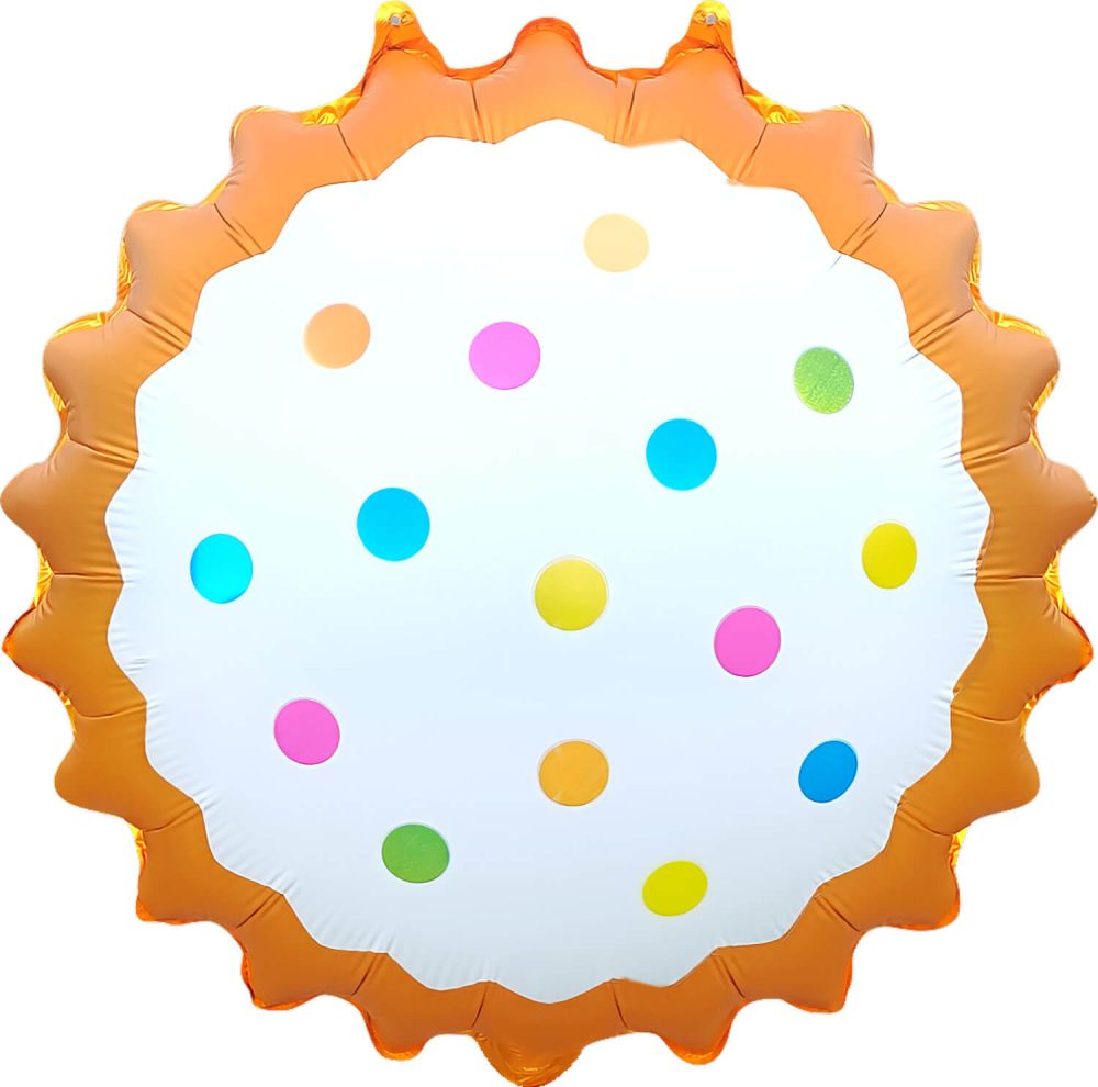 18" Sun White with Polka Dots Balloon