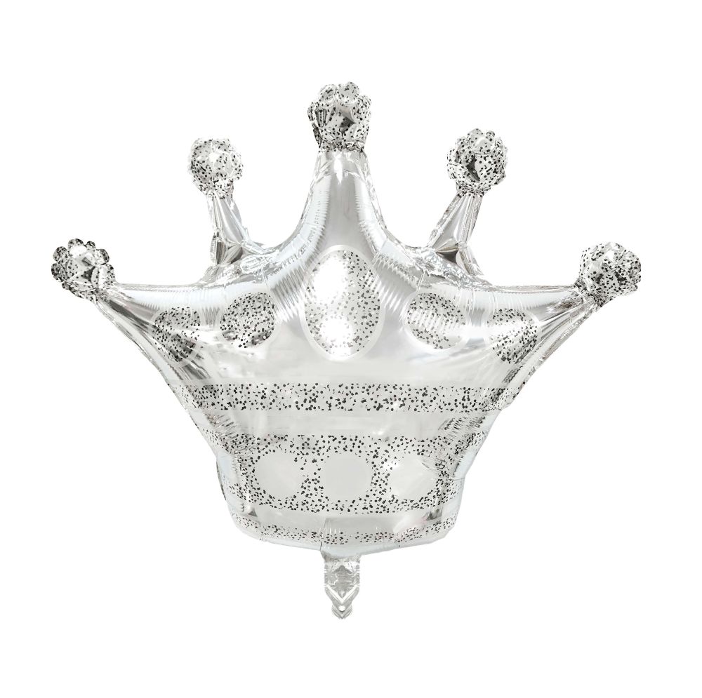 25" Silver Crown Balloon