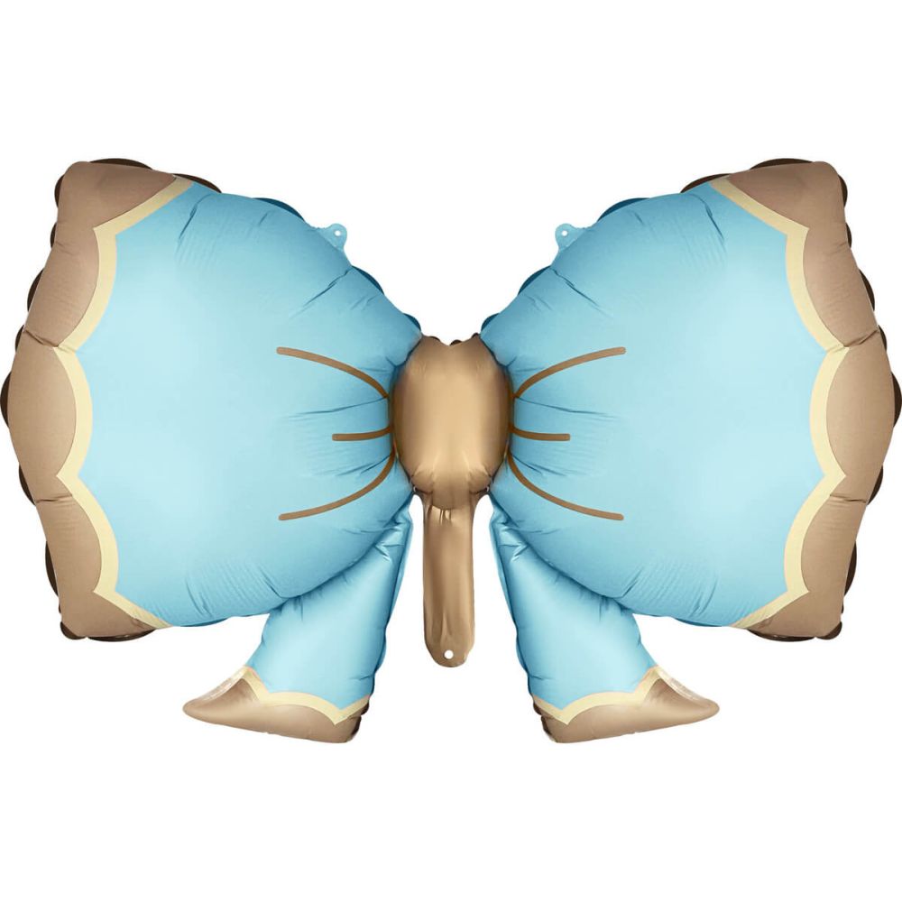 37" Matte Blue Bow with Latte Trim Balloon