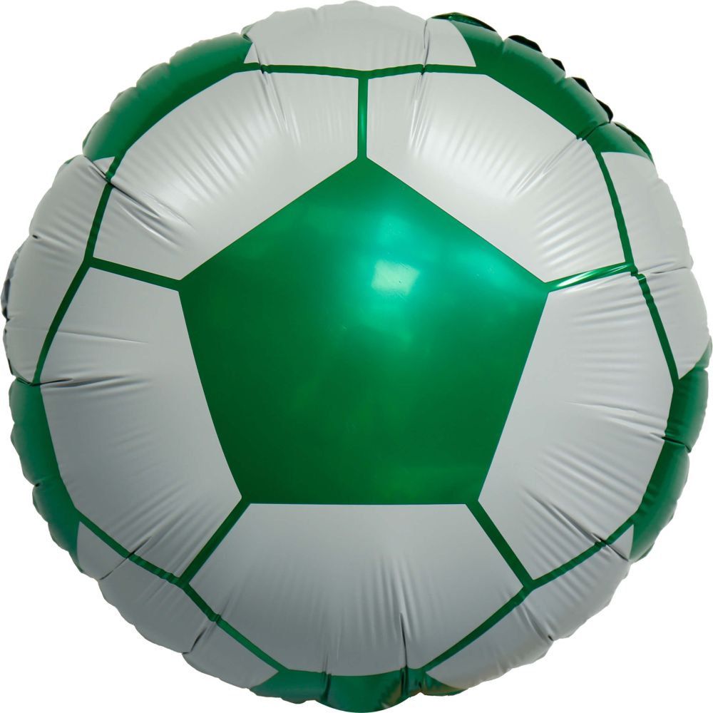 18" Soccer Ball Green and White Balloon