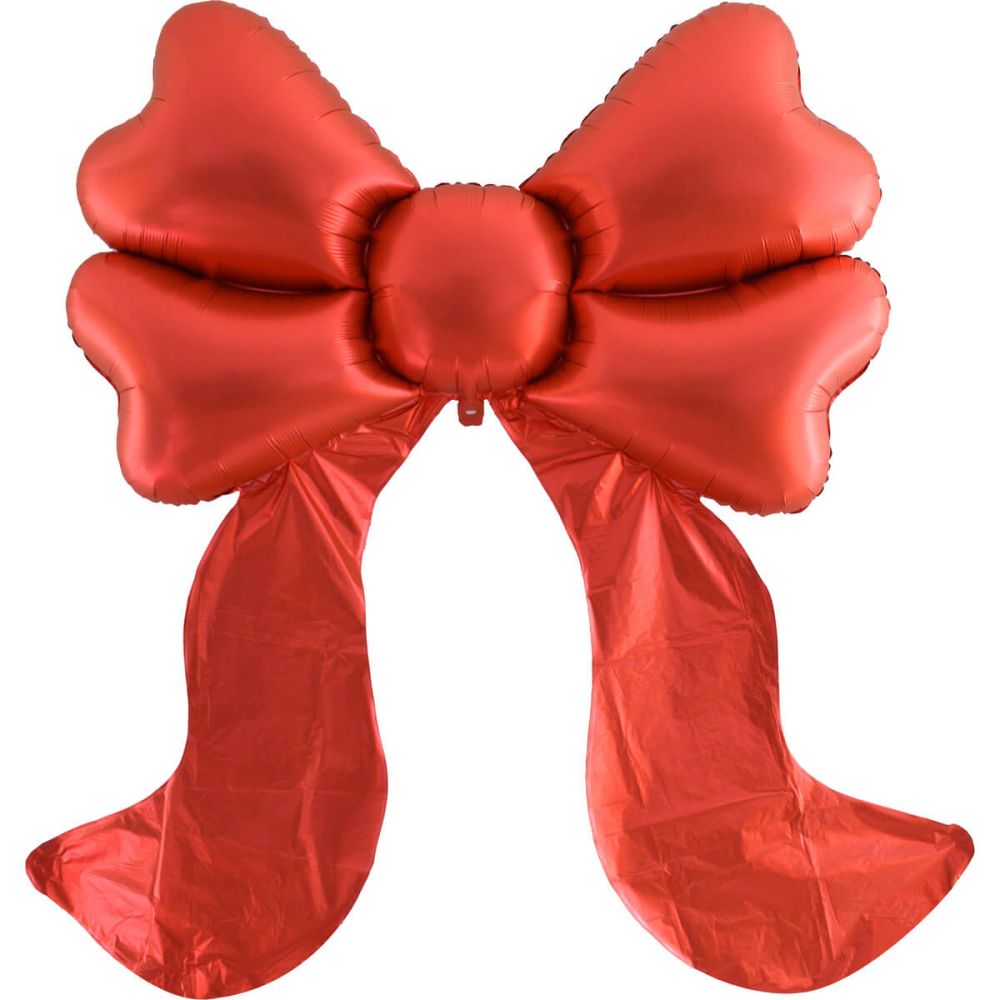 59" Red Ribbon Bow Balloon