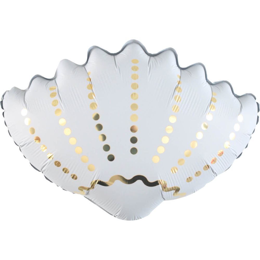18" Matte White Clamshell Balloon