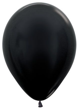 11" Metallic Black (50pcs) Sempertex Balloons