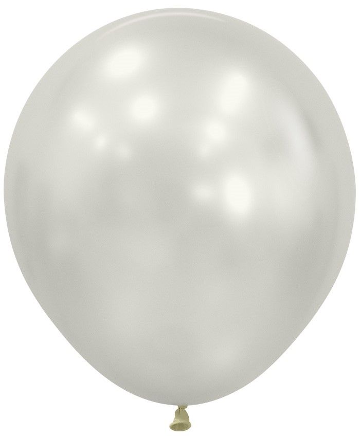 18" Silk Oyster White (25pcs) Sempertex Balloons