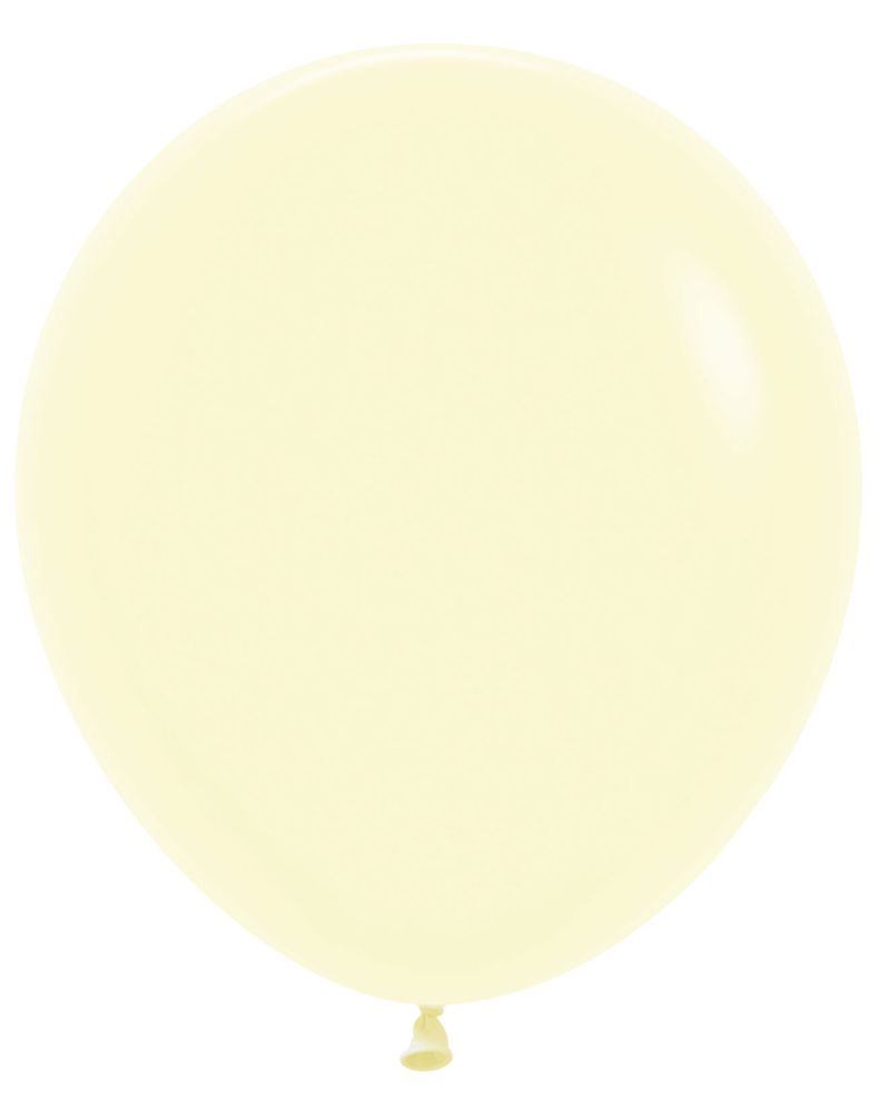 18" Pastel Matte Yellow (25pcs) Sempertex Balloons