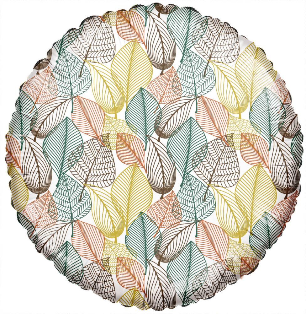 18" Boo-La-La Fall Leaves Balloon