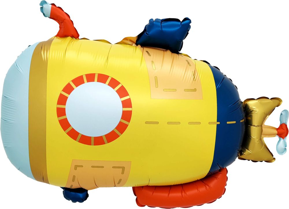 30" Yellow and Blue Submarine Balloon