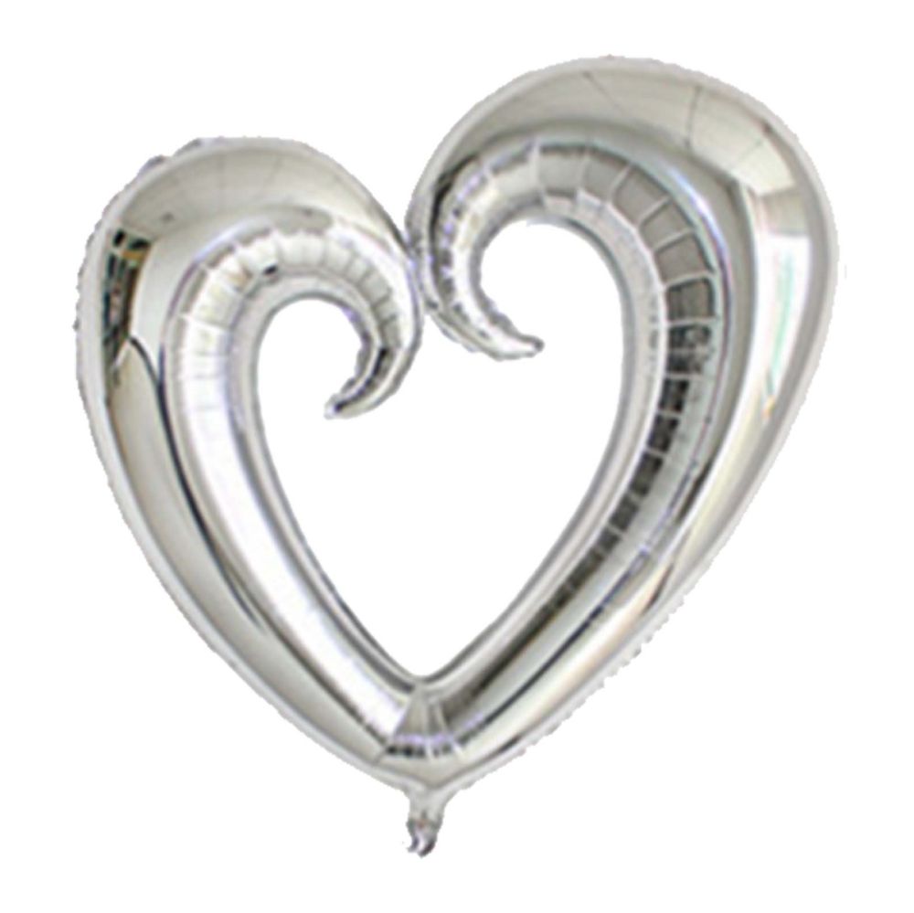 31" Linking Heart Silver Balloon