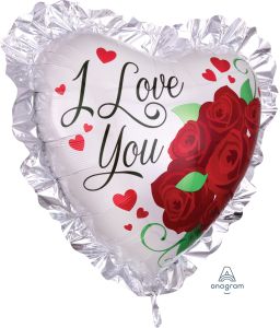 SuperShape Love You Ruffle Balloon