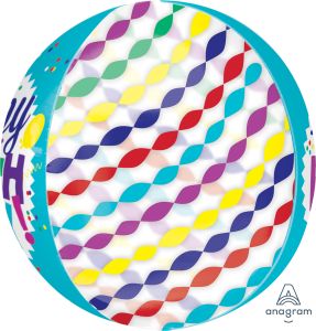 Orbz Happy Birthday Streamer Burst Balloon