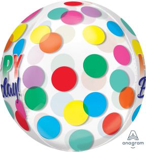 Orbz Happy Birthday Big Dots Balloon