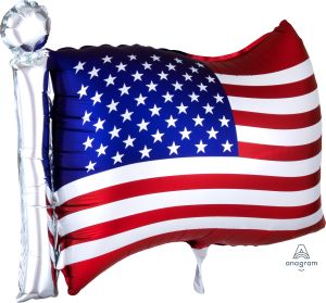 SuperShape Satin Infused Flag Balloon