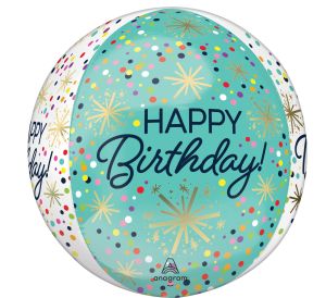 Orbz Confetti Sprinkle Birthday Balloon