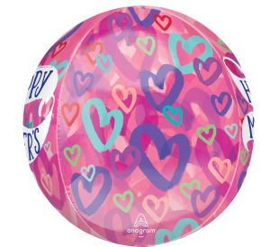 Orbz Happy Mothers Day Layered Hearts Balloon
