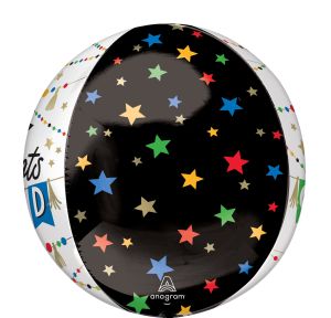 Orbz Grad Party Pom-Pom & Stars Balloon