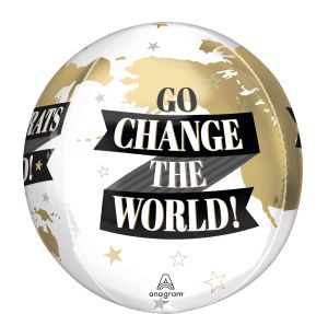 Orbz To the Grad Go Change the World Balloon