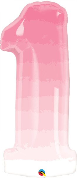 Shape 38" Number One Pink Ombre