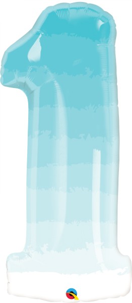 Shape 38" Number One Blue Ombre