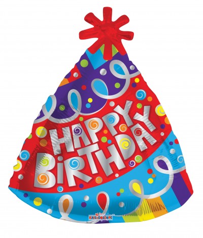 18" SP: PR HB PARTY HAT SHAPE