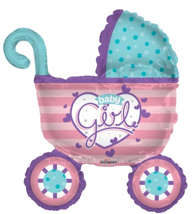 36" SP: PR BABY GIRL STROLLER SHAPE