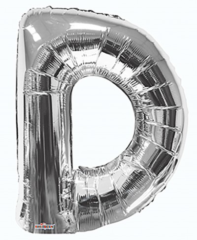  34" SP: Silver Shape Letter D
