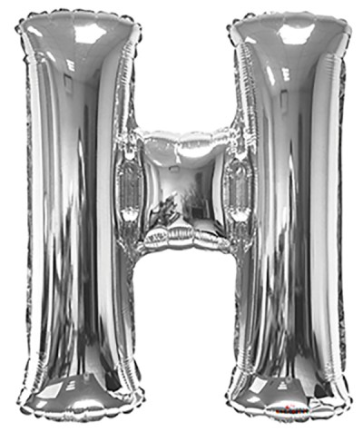  34" SP: Silver Shape Letter H