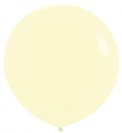 36" Pastel Matte Yellow Large (2pcs)