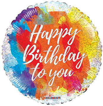 18" SP: PR Holo Birthday Brushes