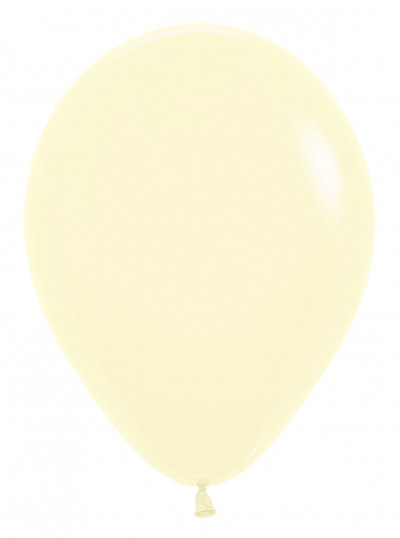 11" Pastel Matte Yellow Round (50pcs)