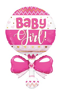  36" SP: Baby Rattle Pink Shape