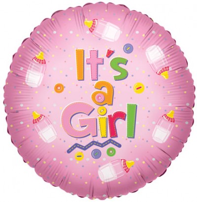 18" SP: SV It's A Girl Baby Bottle