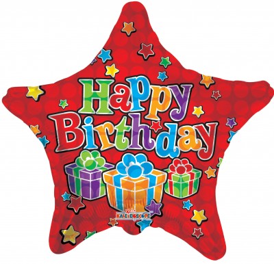 18" SP: SV HAPPY BIRTHDAY BIG DOTS RED
