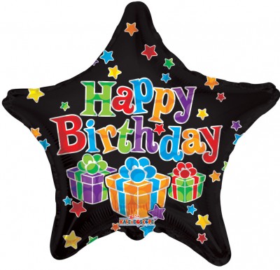 18" SP: SV Happy Birthday Big Dots Black