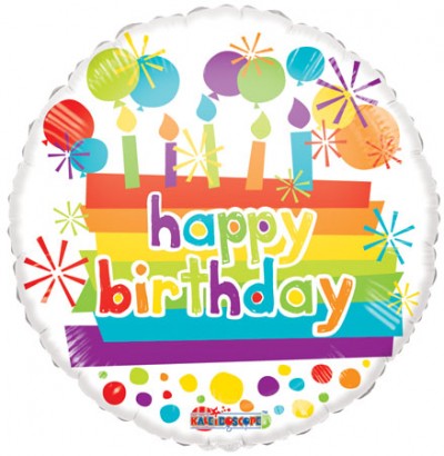 18" SP: SV Happy Birthday Candles Gellibean