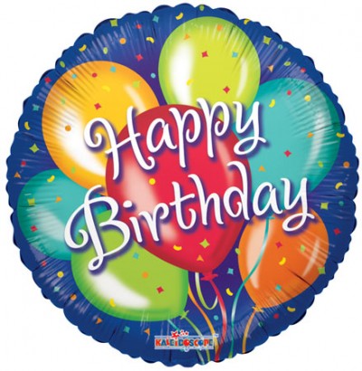 18" SP: Birthday Balloons In Blue