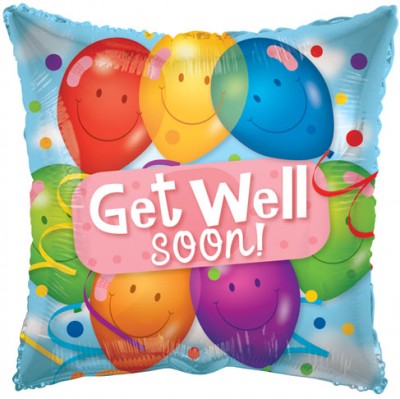 18" SP: Get Well Latex Balloons