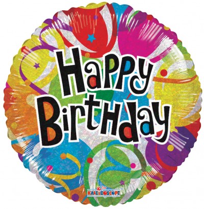 18" SP: BIRTHDAY BALLOONS HOLOGRAPHIC