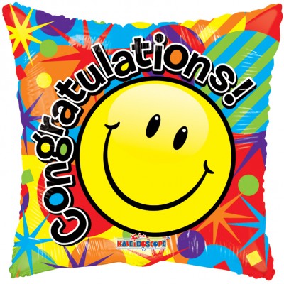 18" SP: SMILEY CONGRATULATIONS GELLIBEAN